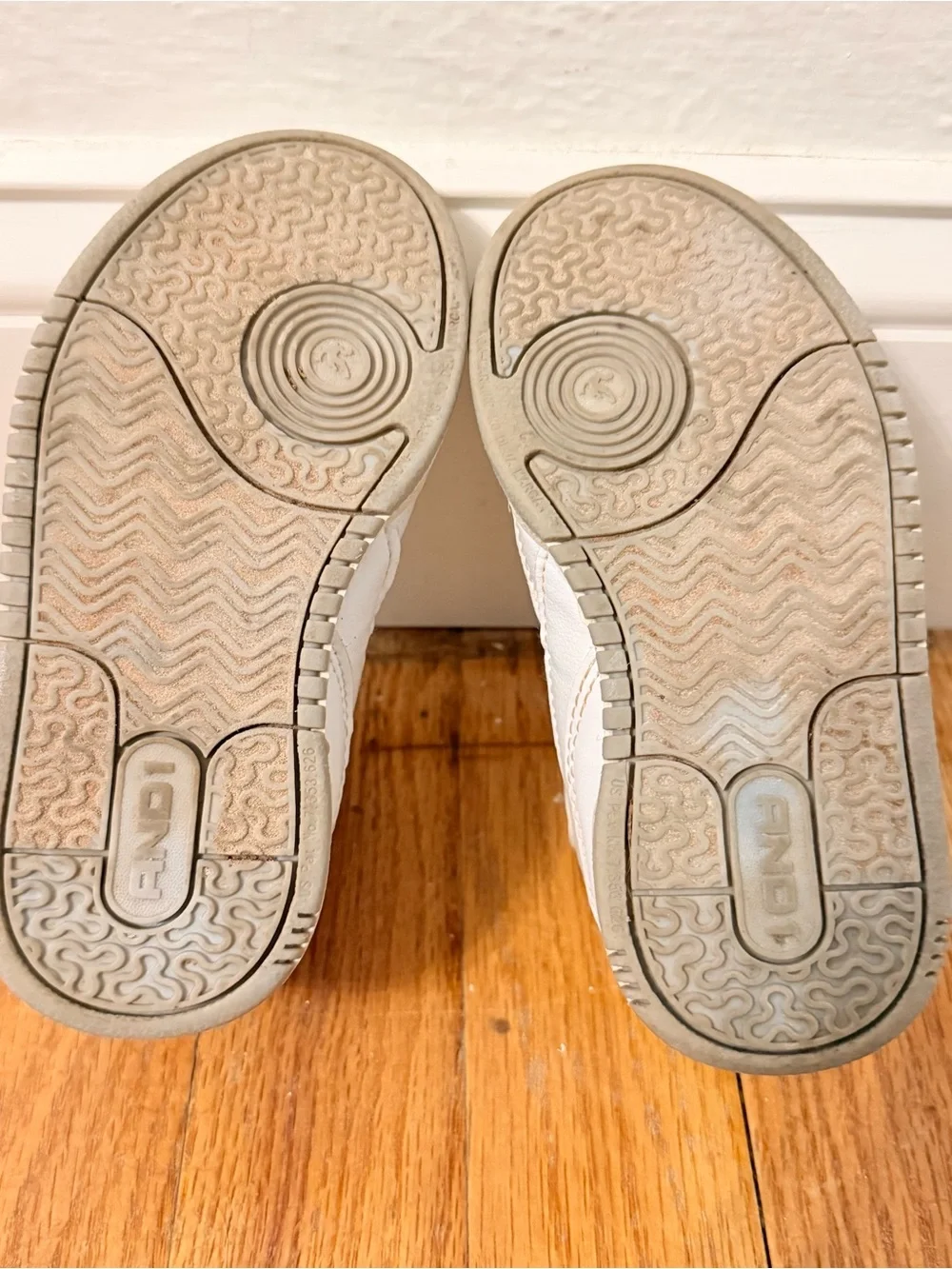 And1 White Boys Size toddler 8 High-Top Sneakers
